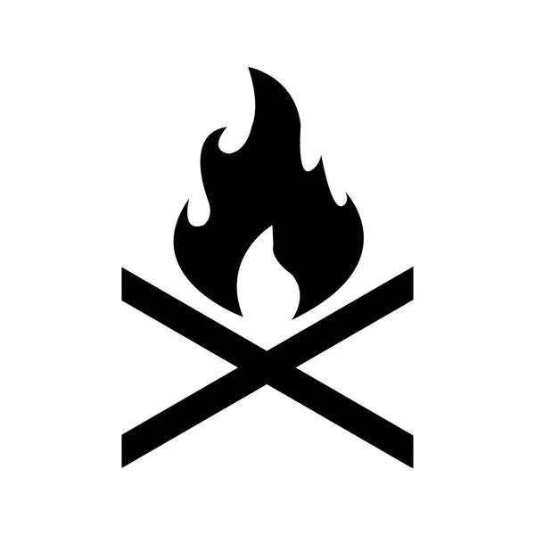 骨の火ベクトル アイコン記号アイコン ベクトル図の個人的な商業使用 — ストックベクタ