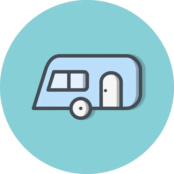 Caravan Vektor Icon Sign Icon Vektor Illustration Für Den Persönlichen — Stockvektor