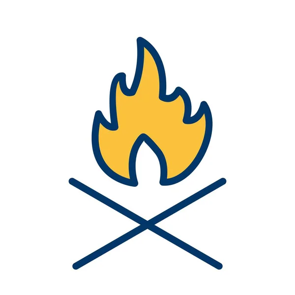 Bone Fire Vector Icon Zeichen Icon Vector Illustration Für Den — Stockvektor