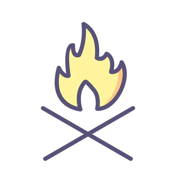 Bone Fire Vector Icon Zeichen Icon Vector Illustration Für Den — Stockvektor