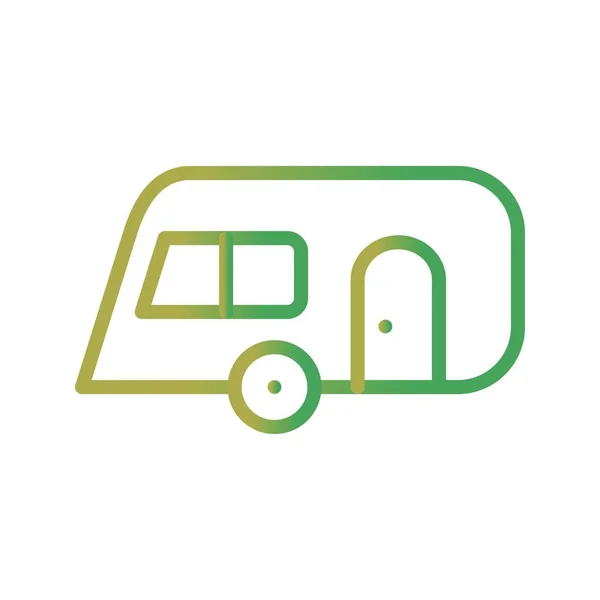 Icono Vector Caravana Icono Signo Icono Vector Ilustración Para Uso — Vector de stock