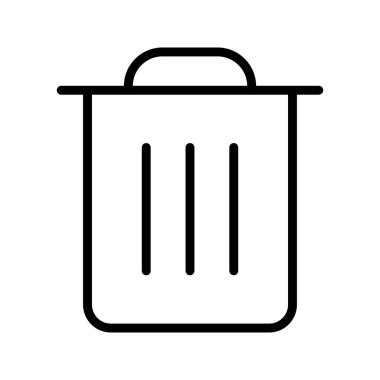  Çöp işareti simge vektör çizim kişisel ve ticari kullanım için..