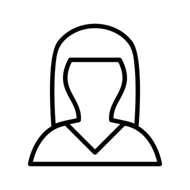 Kadın Avatar işareti simge vektör çizim kişisel ve ticari kullanım için..