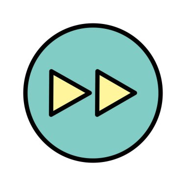 İleriye doğru işaret simge vektör çizim kişisel ve ticari kullanım için..