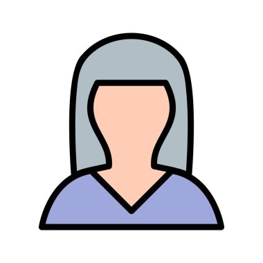 Kadın Avatar işareti simge vektör çizim kişisel ve ticari kullanım için..