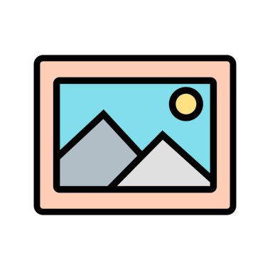 Resim işareti simge vektör çizim kişisel ve ticari kullanım için..