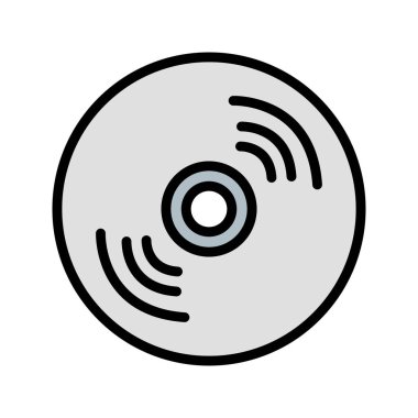 Kompakt Disk işareti simge vektör çizim kişisel ve ticari kullanım için..