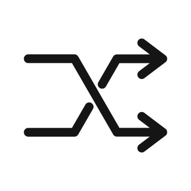 Shuffle işareti simge vektör çizim kişisel ve ticari kullanım için..