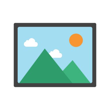 Resim işareti simge vektör çizim kişisel ve ticari kullanım için..