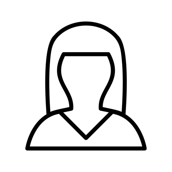 Illustrazione Femminile Del Vettore Dell Icona Del Segno Dell Avatar — Vettoriale Stock