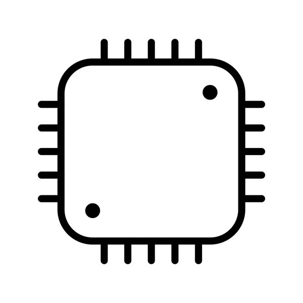 Ilustracja Wektorowa Ikona Znak Procesor Użytku Osobistego Komercyjnego — Wektor stockowy