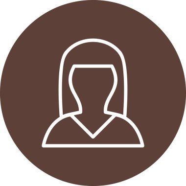 Kadın Avatar işareti simge vektör çizim kişisel ve ticari kullanım için..