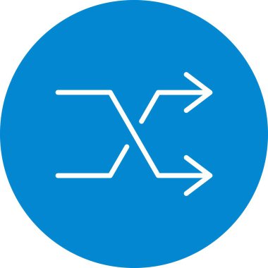 Shuffle işareti simge vektör çizim kişisel ve ticari kullanım için..