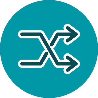 Shuffle işareti simge vektör çizim kişisel ve ticari kullanım için..