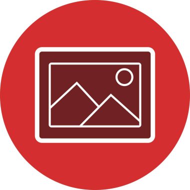 Resim işareti simge vektör çizim kişisel ve ticari kullanım için..