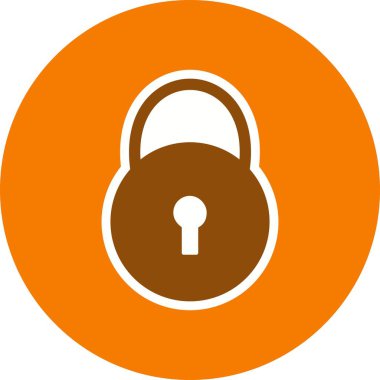 Asma kilit işareti simge vektör çizim kişisel ve ticari kullanım için..