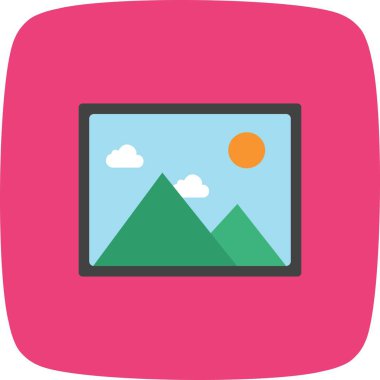 Resim işareti simge vektör çizim kişisel ve ticari kullanım için..