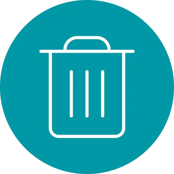 Garbage Sign Icon Vector Illustration Personal Commercial Use — Stock Vector