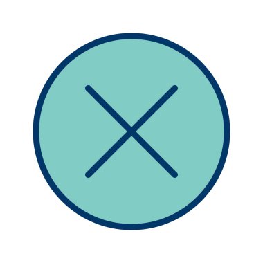 İşareti simge vektör çizim kişisel ve ticari kullanım için iptal..