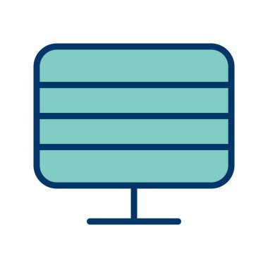 Monitör işareti simge vektör çizim kişisel ve ticari kullanım için..