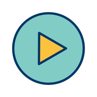 İşareti simge vektör çizim kişisel ve ticari kullanım için oynamak..