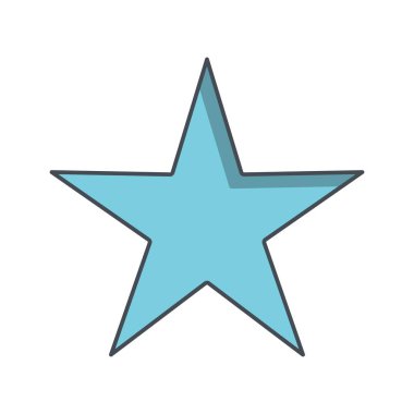 Yıldız işareti simge vektör çizim kişisel ve ticari kullanım için..