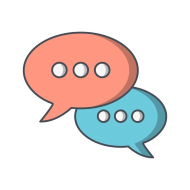 Sohbet işareti simge vektör çizim kişisel ve ticari kullanım için..