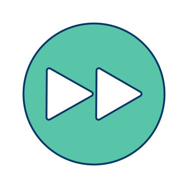 İleriye doğru işaret simge vektör çizim kişisel ve ticari kullanım için..