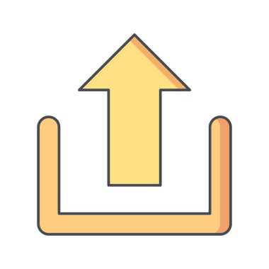 İşareti simge vektör çizim kişisel ve ticari kullanım için upload..