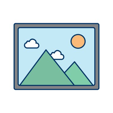 Resim işareti simge vektör çizim kişisel ve ticari kullanım için..