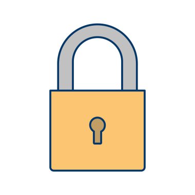 Asma kilit işareti simge vektör çizim kişisel ve ticari kullanım için..