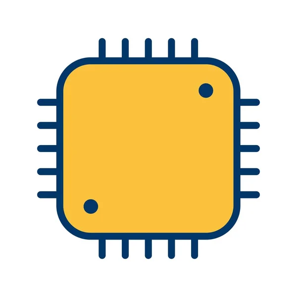 用于个人和商业用途的处理器标志图标矢量插图 — 图库矢量图片