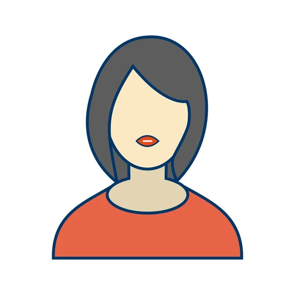 Icono Signo Avatar Femenino Ilustración Vectorial Para Uso Personal Comercial — Archivo Imágenes Vectoriales