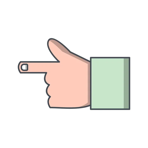 Ilustracja Wektorowa Ikona Znak Ręką Użytku Osobistego Komercyjnego — Wektor stockowy
