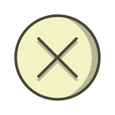 İşareti simge vektör çizim kişisel ve ticari kullanım için iptal..