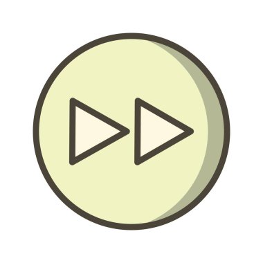 İleriye doğru işaret simge vektör çizim kişisel ve ticari kullanım için..