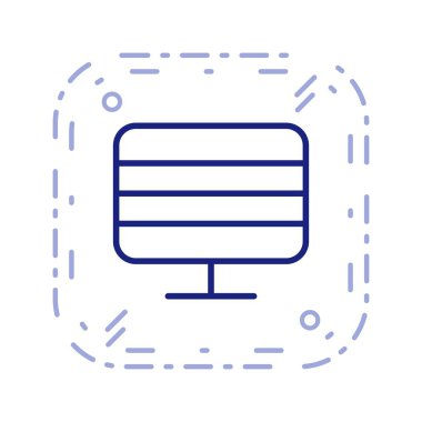 Monitör işareti simge vektör çizim kişisel ve ticari kullanım için..