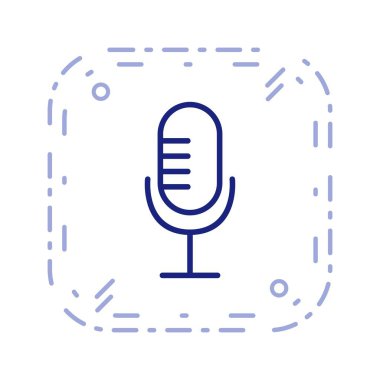 Mikrofon işaret simge vektör çizim kişisel ve ticari kullanım için..