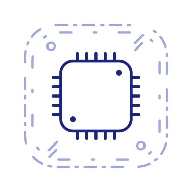 İşlemci işareti simge vektör çizim kişisel ve ticari kullanım için..