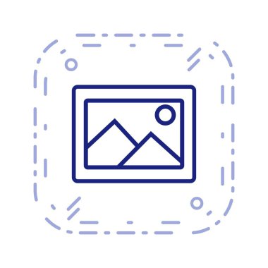 Resim işareti simge vektör çizim kişisel ve ticari kullanım için..