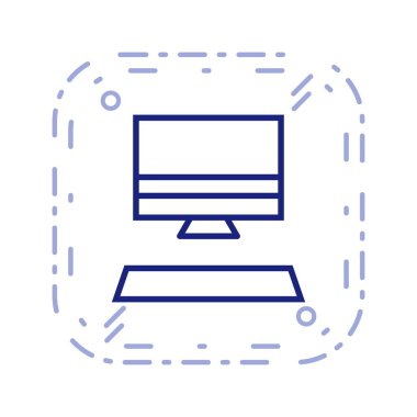 Bilgisayar işareti simge vektör çizim kişisel ve ticari kullanım için..