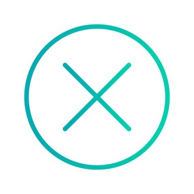 İşareti simge vektör çizim kişisel ve ticari kullanım için iptal..