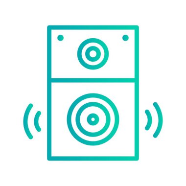 Hoparlör işaret simge vektör çizim kişisel ve ticari kullanım için..