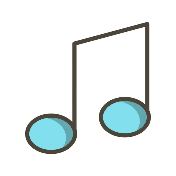Muziek Opmerking Teken Icon Vectorillustratie Voor Persoonlijk Commercieel Gebruik — Stockvector