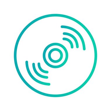 Kompakt Disk işareti simge vektör çizim kişisel ve ticari kullanım için..