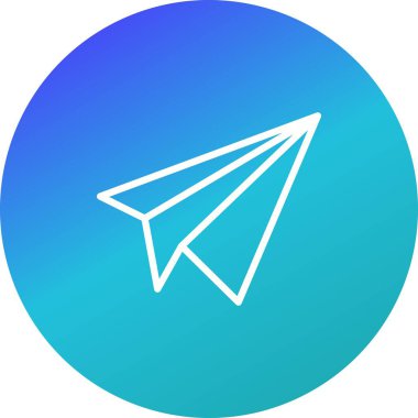 Kağıt uçak işareti simge vektör çizim kişisel ve ticari kullanım için..