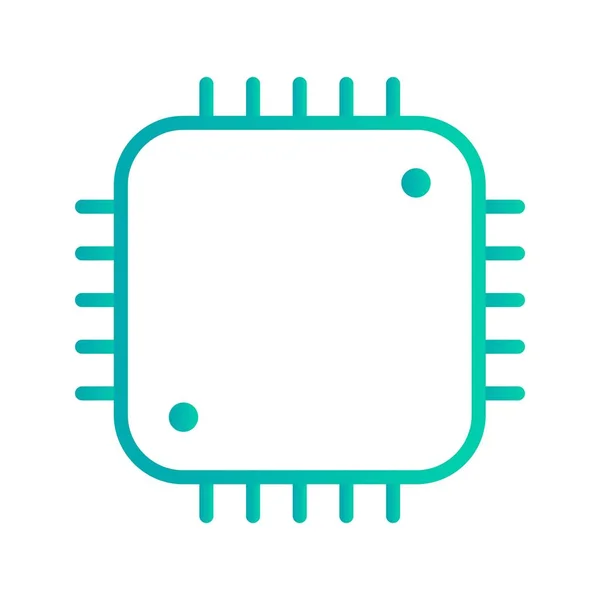 用于个人和商业用途的处理器标志图标矢量插图 — 图库矢量图片