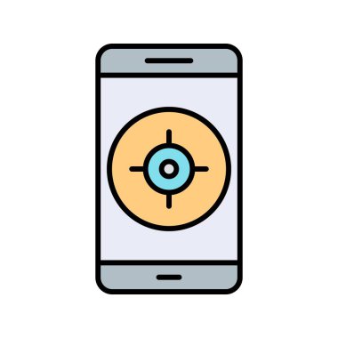 GPS Mobil uygulama vektör simge işareti simge vektör çizim kişisel ve ticari kullanım için..