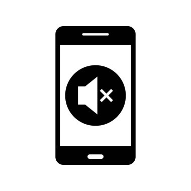 Sessiz mobil uygulama vektör simge işareti simge vektör çizim kişisel ve ticari kullanım için..