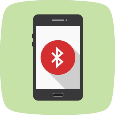 Bluetooth hareket eden uygulama vektör simge işareti simge vektör çizim kişisel ve ticari kullanım için..